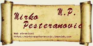 Mirko Pešteranović vizit kartica